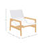 Fauteuil Seashore en bois naturel avec toile blanche-345098809
