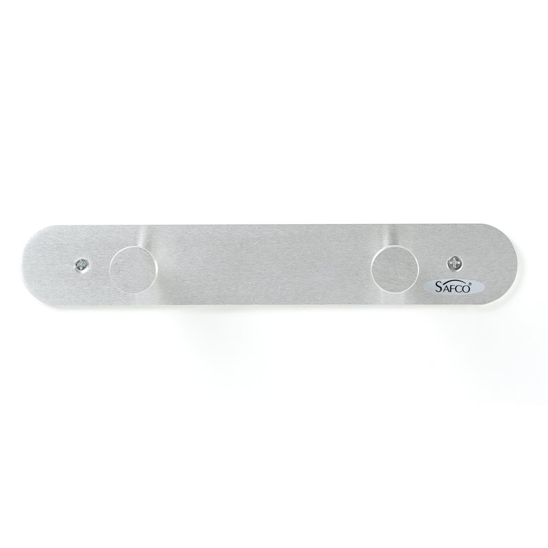 Satin Aluminum Dual Hook Wall Mounted Coat Rack