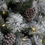 7.5 Ft. Pre-Lit Snowy Silver Hill Pine Tree With LED Lights