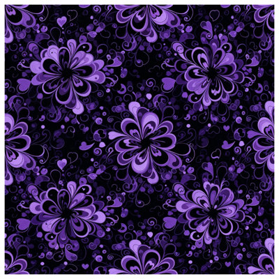 Couvre-lit matelassé à motif floral mauve