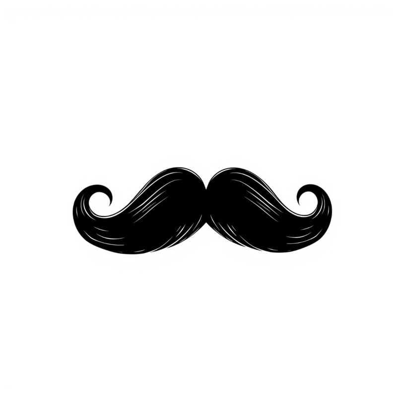 Couvertures noires à moustache enroulée, L 50 po x H 60 po