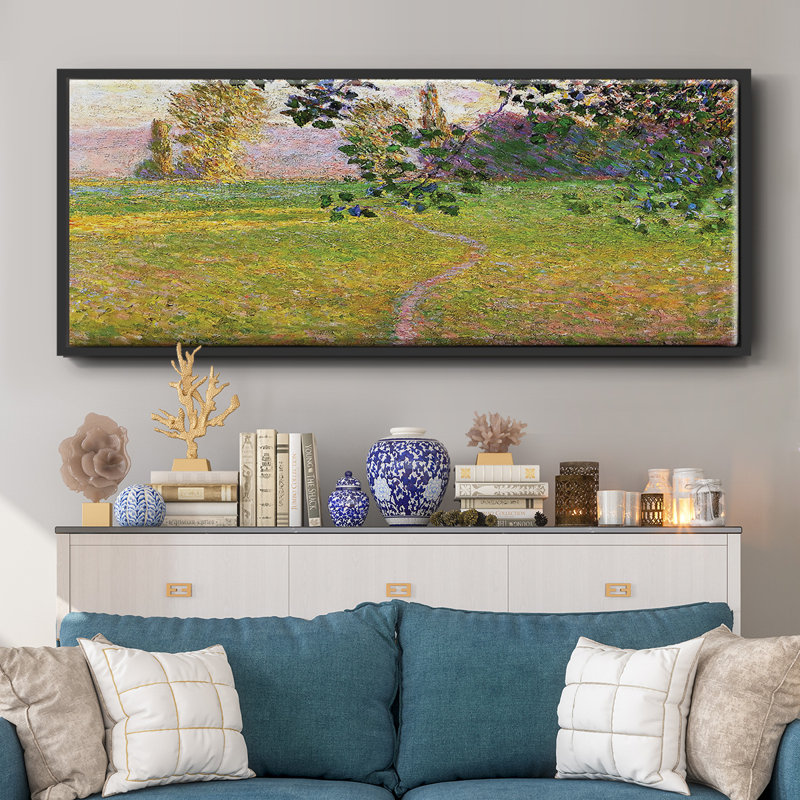 Paysage du matin, Giverny, 1888 - Toile encadrée, H 20 po x l 50 po