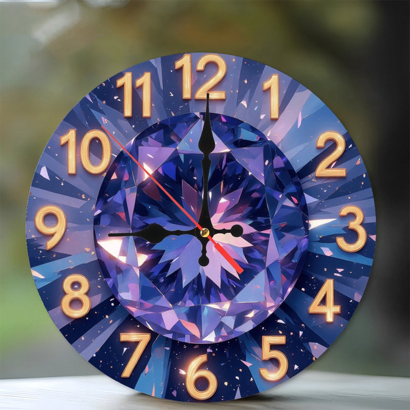 Cadran de diamant avec chiffres dorés