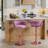 Christal Velvet Swivel Adjustable Height Bar Stool-93480938-90489187