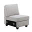 Canapé modulaire en L avec repose-pieds 7 pièces Linen