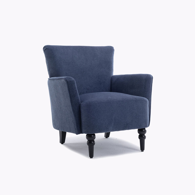 Domari Upholstered Armchair, Blue Linen