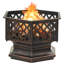 Etheredge Rustic Fire Pit with Poker 62x54x56 cm XXL Steel