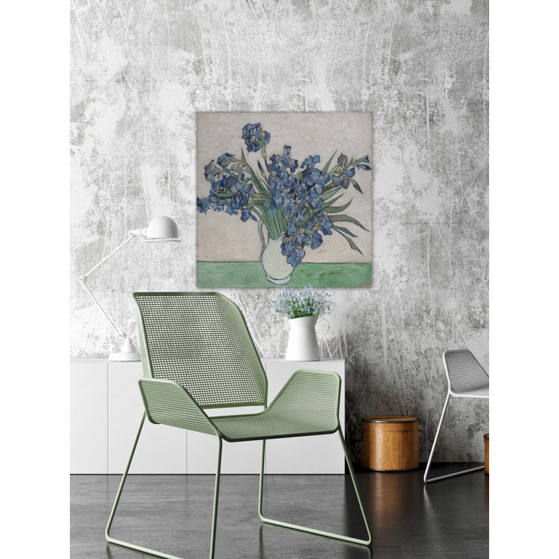 Irises II 1 Piece Painting on Canvas, 102cm H x 102cm W x 4cm D
