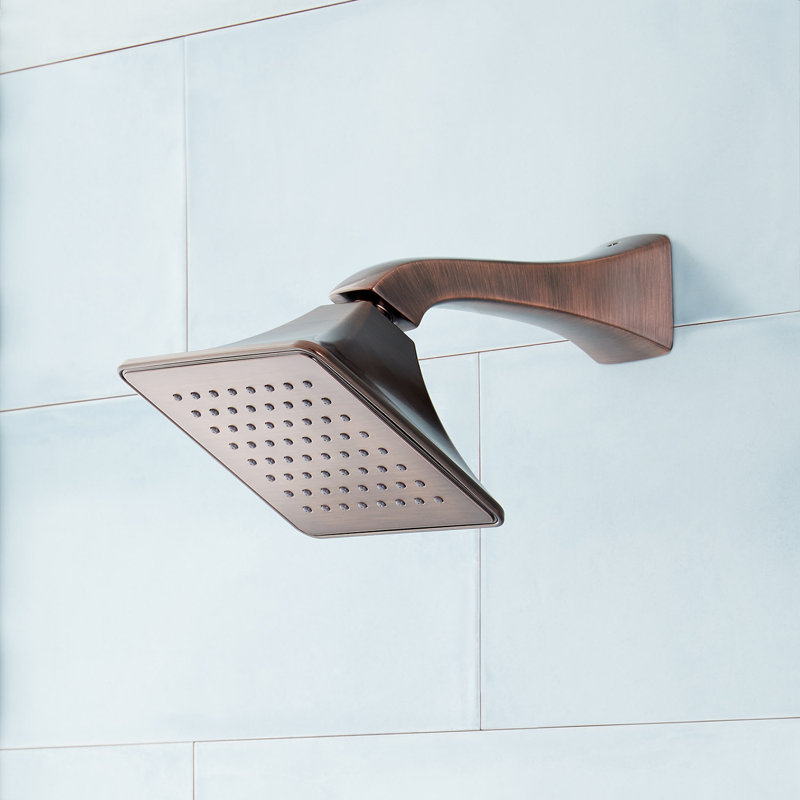 Signature Hardware Vilamonte Shower Head and Arm, Oil Rubbed Bronze
