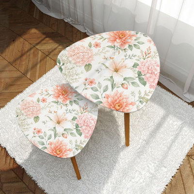 Ensemble de 2 tables basses gigognes Triangle