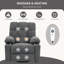 Fauteuil inclinable surdimensionné et chauffant avec fauteuil berçant et pivotant avec porte-gobelets (gris foncé)-1605599243