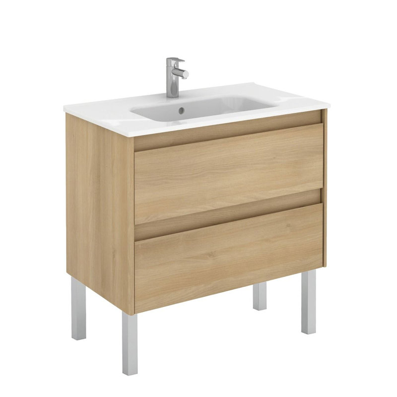 Ambra 31.7'' W Single Vanity, 31.7", Nordic Oak