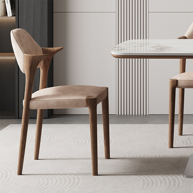 Elegant rock plate dining table and chair set, 29.52"H x 70.86"L x 35.43"W