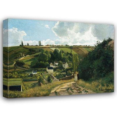 «Jalais Hill, Pontoise» par Camille Pissarro - Art mural sur toile tendue avec châssis