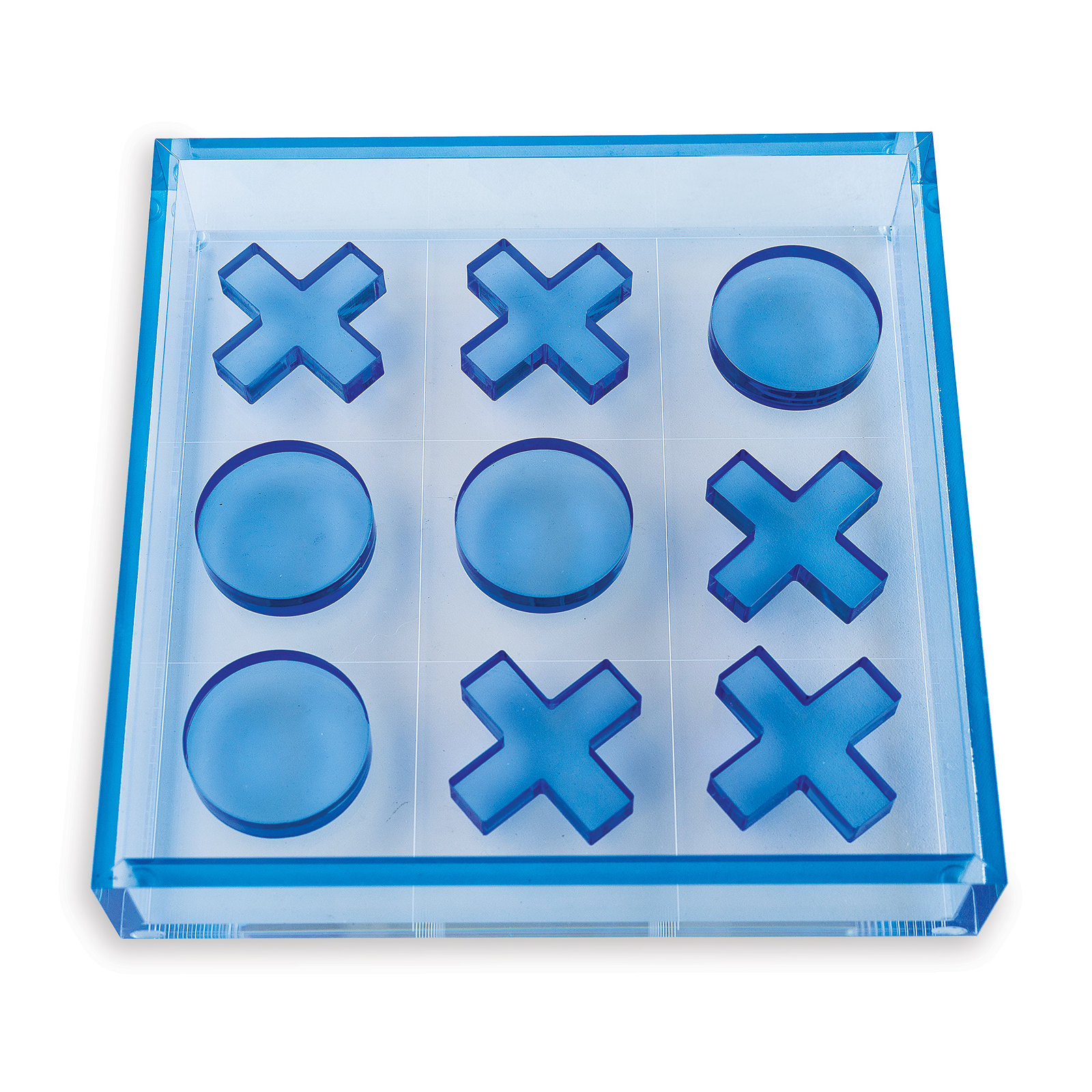 2 Player Acrylic Tic Tac Toe, Blue