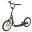16 roues gonflables pour scooters pour enfants, combinant un trottinette en acier noir mat, des enfants et une conception réglable