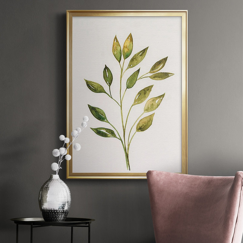 "Single Twig II", reproduction d'art encadrée, Encadrement doré, H 42,5 po x l 30,5 po x P 1 po