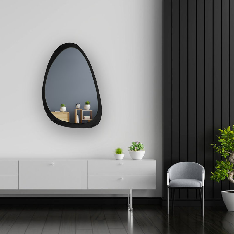 Blaxton Flat Mirror, 47" x 30", Black