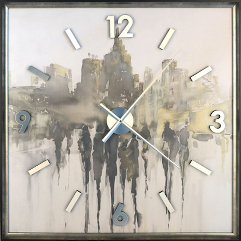 Très grande horloge murale abstraite