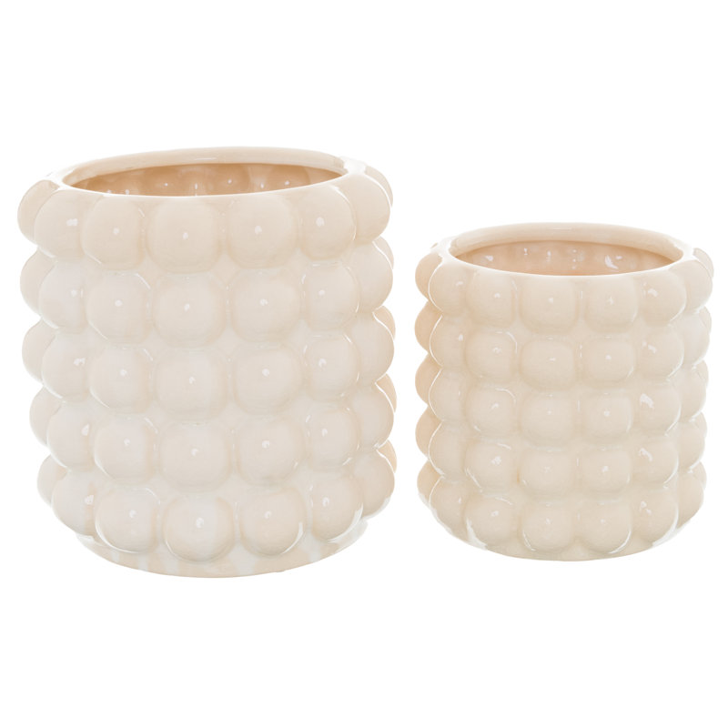 21Cm Bubble Planter, 20cm H x 21cm W x 21cm D, Cream