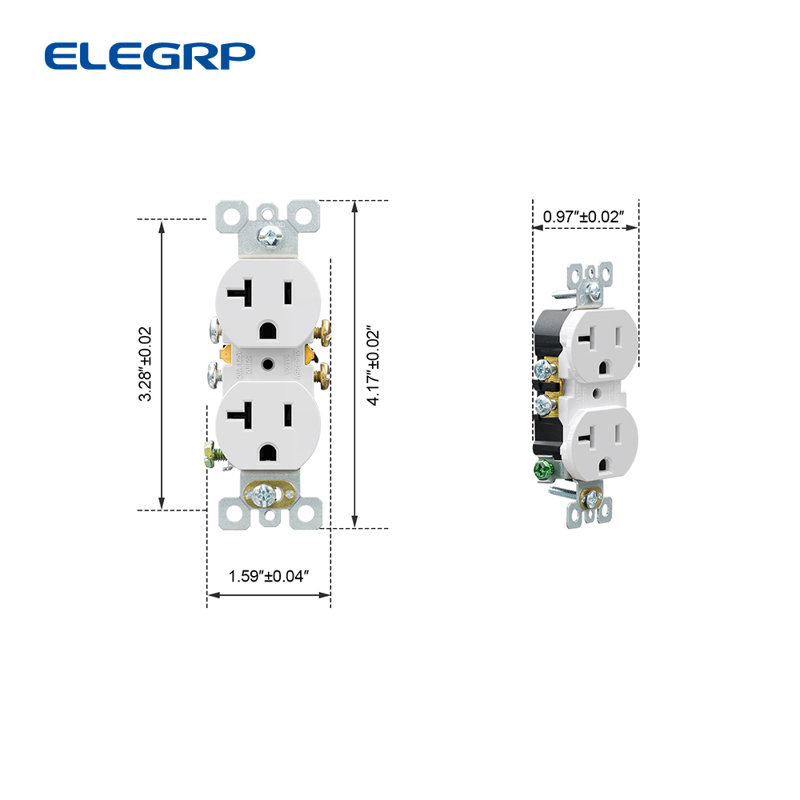 20 Tamper Resistant Duplex Outlet