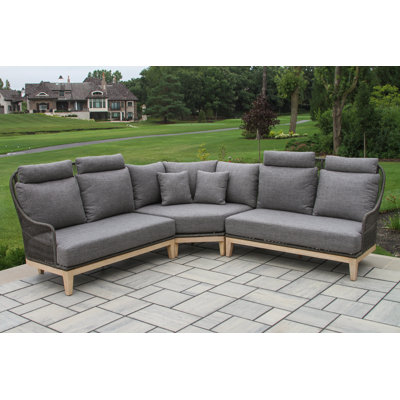 Posey 3 pièces Canapé modulaire gris anthracite