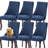 Modern Simplicity Linen Upholstered Dining Chairs Set of 6-17883810