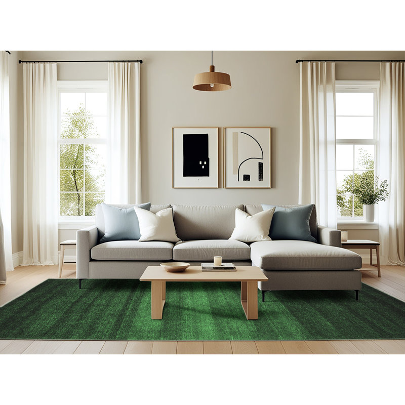 Washable Abstract Indoor Rug, Rectangle 6' x 9'