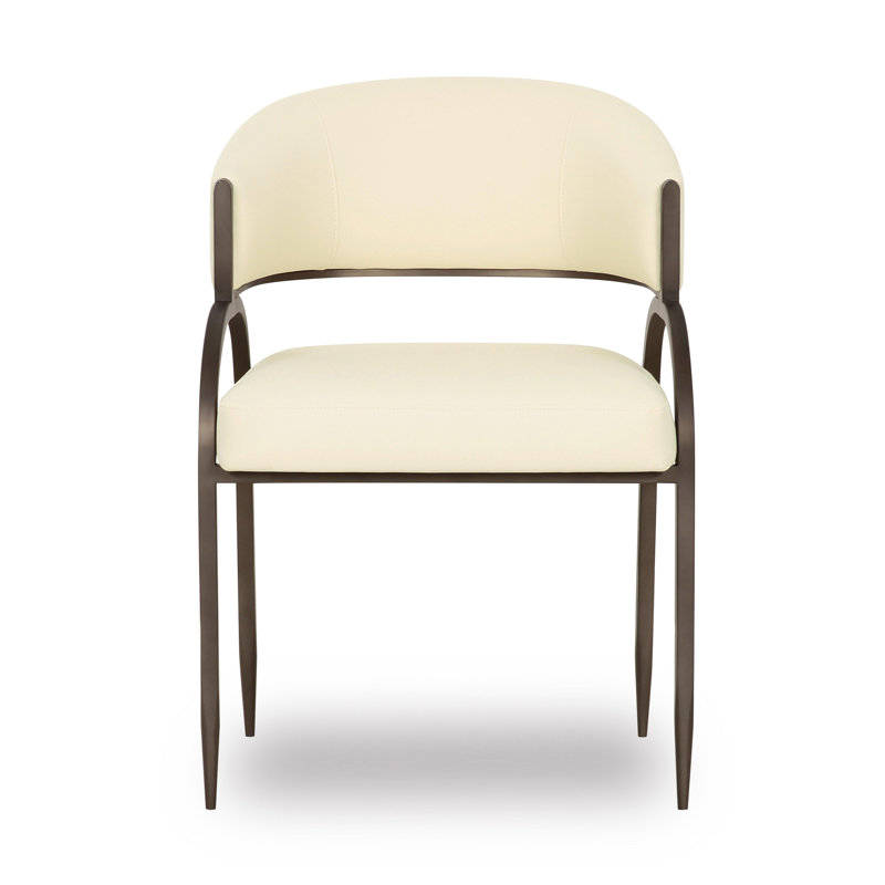 Clorindo Cream Performance Vegan Leather Dining Chair, White