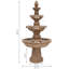 Bagley Pineapple Traditional Resin 4-Tier Outdoor Water Fountain - Brown-304725987
