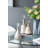 Textured Silver Glass Bottles with Clear Stopper
