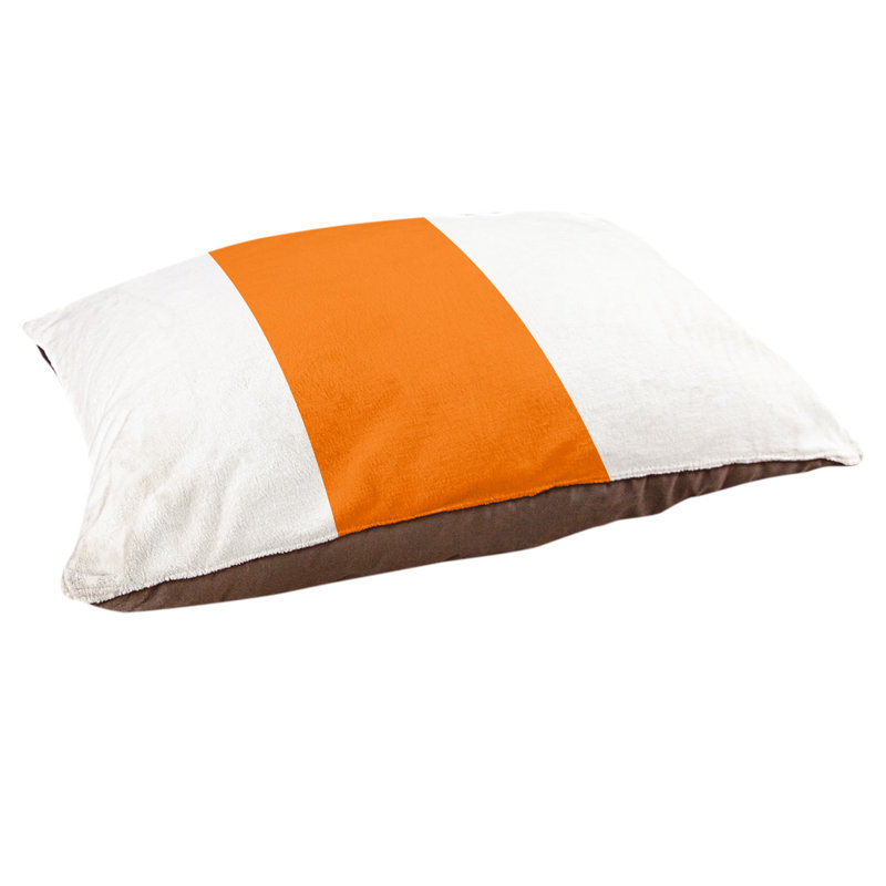 Oreiller Oklahoma, Très grand (l 50 po x P 40 po x H 7 po), Blanc / Orange