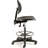Backed Adjustable Height Ergonomic Lab Stool with Footring Wheels