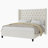 Duluth Upholstered Wingback Bed with Tall Tufted Headboard and Nailhead Trim, Cream-1767187050-1767187049