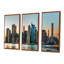 New York City Skyline - 3 pièces, cadre photo flottant sur toile-664597197-664597199