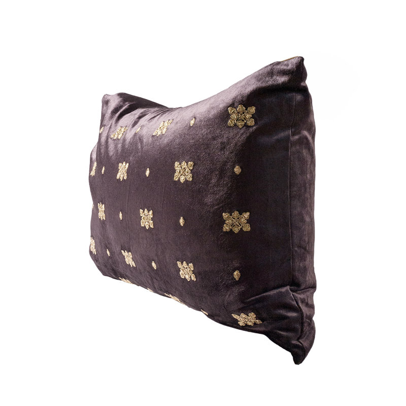 Velvet Pillow Cover & Insert, 16"H x 24"W, Rectangular