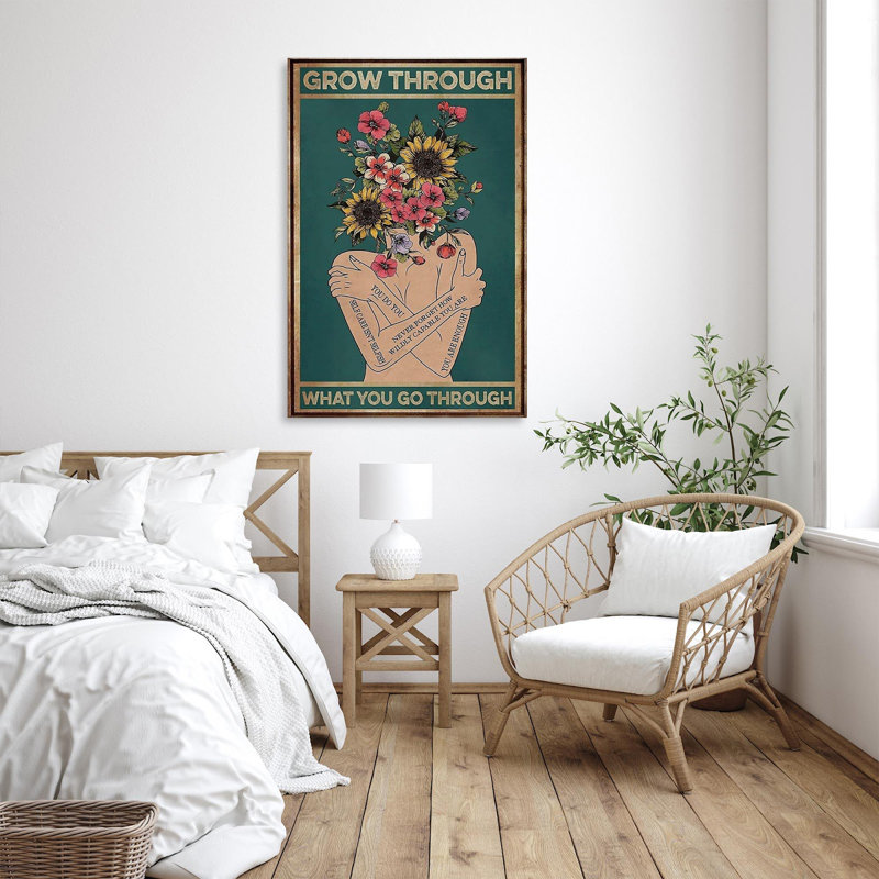 «Grow Through What You Go Through», impression sur toile tendue, H 20 po x l 16 po x P 1,25 po