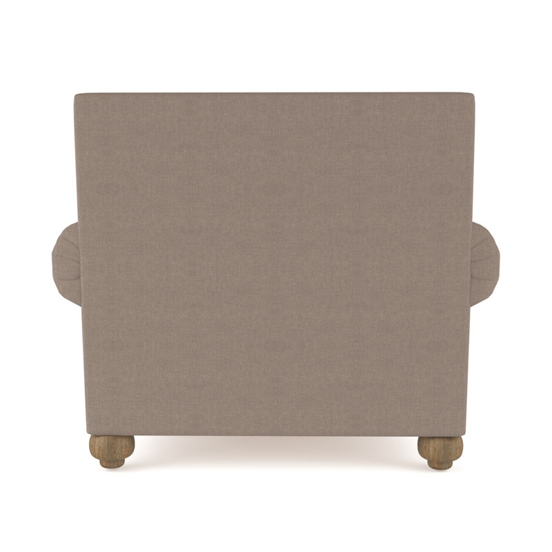 Leroy Armchair, 36" H x 41" W x 43" D, Box Weave Linen Pumice, Weathered