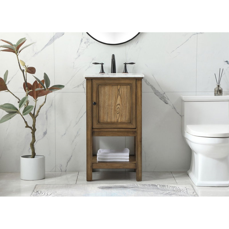 Ensemble de meuble-lavabo simple 19 po Narron, Bois flottant