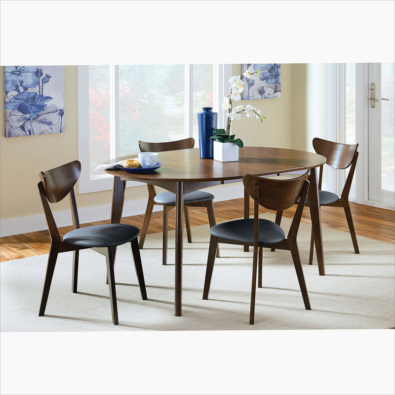 Dark Walnut Extension Leaf Dining Table