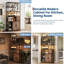 Wine Bar Cabinet With LED Lights, Power Outlets, Wine Rack-1349660055