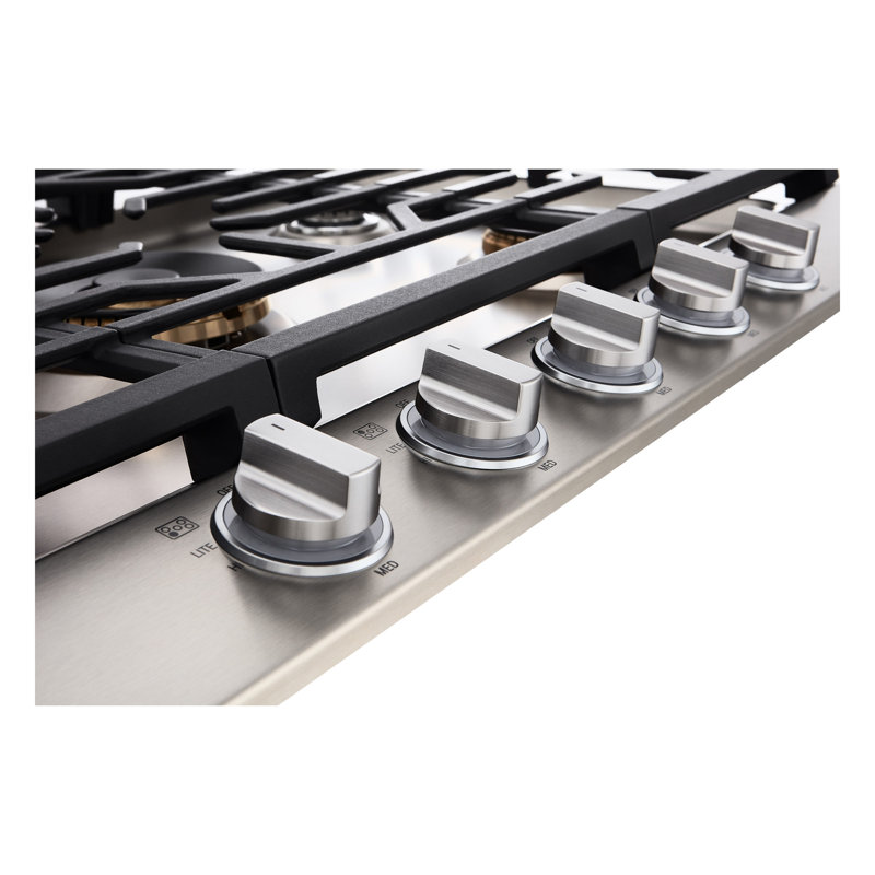 36" Natural Gas Cooktop with 5 Burners, Stainless Steel