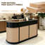 Bureau d'accueil vintage avec rangement, comptoir multifonctionnel pour bureaux, commerces, entreprises et zone d'enregistrement-1139258191-1288445560