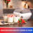 Total Chef Yogurt Maker, 1L (1.1 qt) with 7 Glass Jars and Lids, White