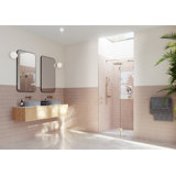 Halo 42 in. x 78 in. Frameless Glass Hinge Shower Door