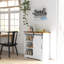 Buffet blanc 33 po - Buffet avec tablette réglable et porte de grange coulissante pour la cuisine