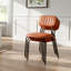 Ensemble de 4 chaises empilables rembourrées Brown Comfort-123696593-126594464
