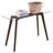 Diano 43.3" Narrow Console Table with Solid Wood Legs and Tempered Glass Top Desk-441693468