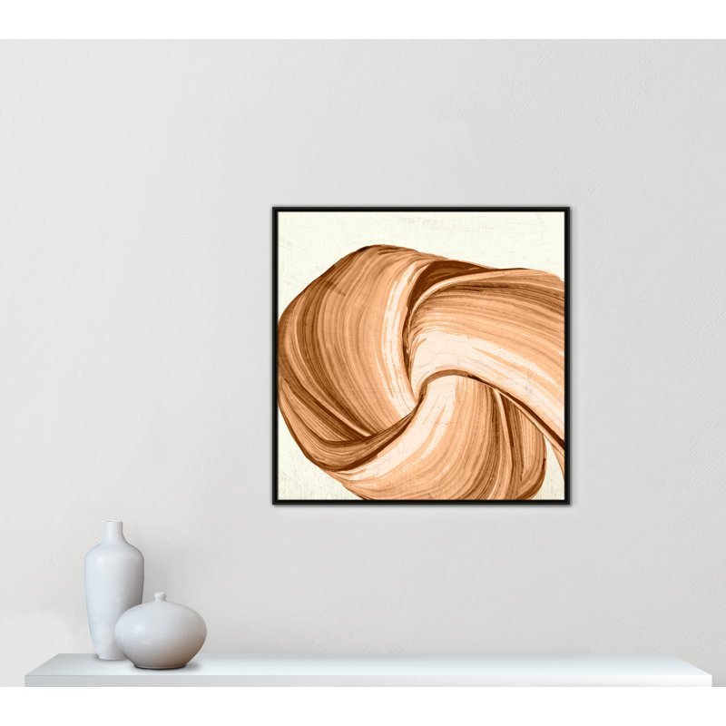 «Orange Tango I Print» par Casa Fine Arts, 37.5'' W x 37.5'' H, Toile avec cadre, Espresso Floater