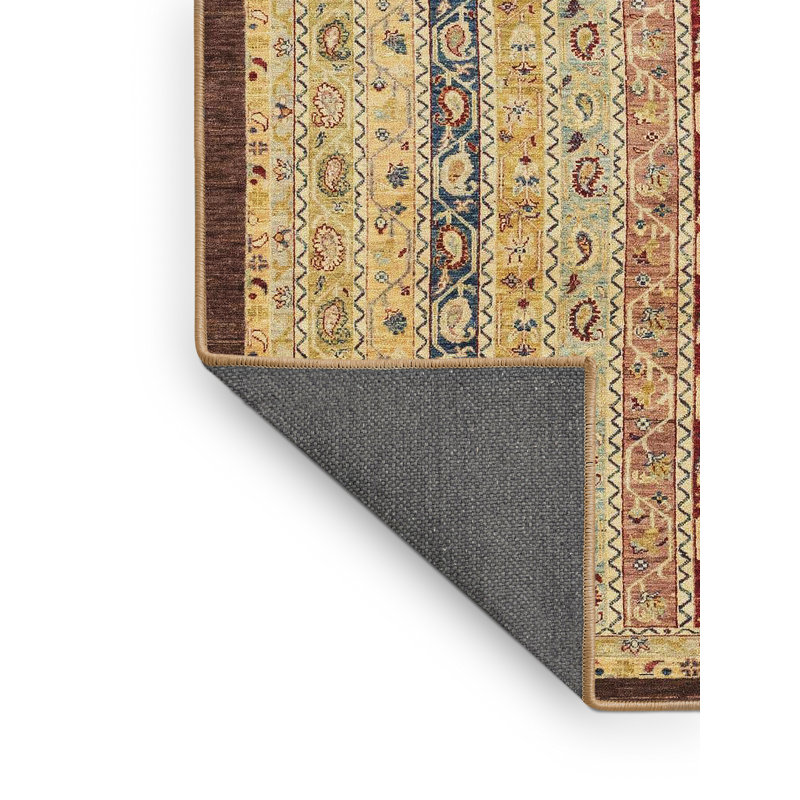 Tapis décoratif multicolore à motif abstrait, Rectangle de 5 pi x 8 pi